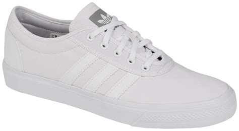 witte kanten sneakers adidas|Adidas white canvas shoes.